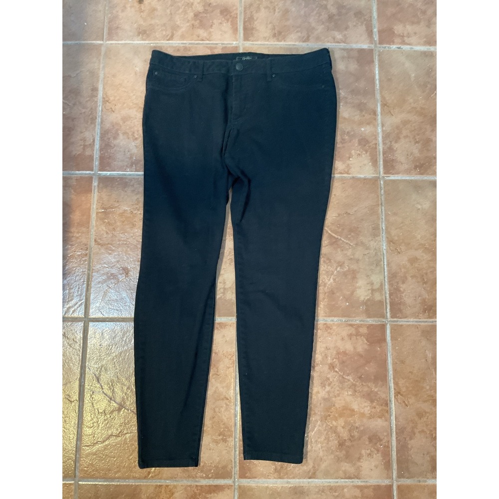 Jessica Simpson Kiss Me Jegging Womens 32 Black Excellent Stretch Denim Pants